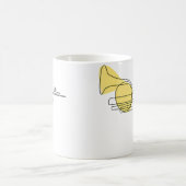 Horn One-Line Musician Symphony Orchestra French H コーヒーマグカップ (中央)