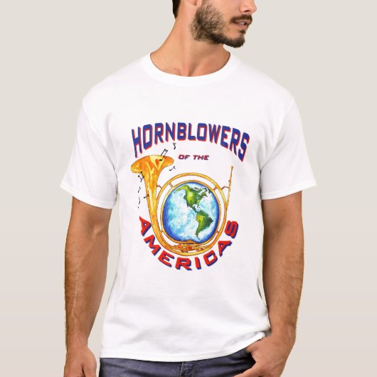 Hornblowerの教養があるロゴ Tシャツ (正面)