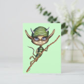 Horned Elf on Bamboo Branch ポストカード (スタンド正面)