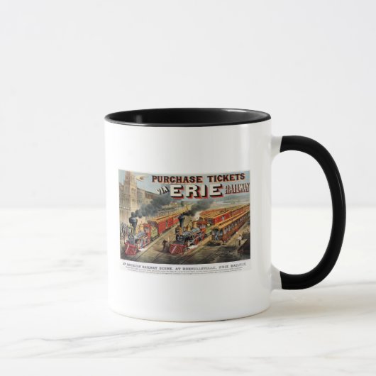 Hornellsvilleのアメリカの鉄道場面 マグカップ (右)