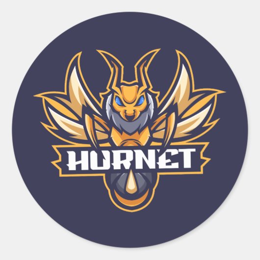 Hornets Mascot Stickers ラウンドシール (正面)