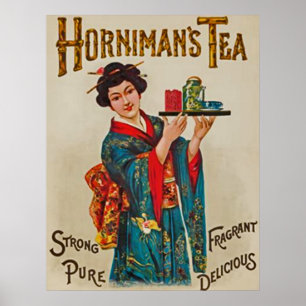 HornimanのTea~Strong~Pure~Fragrant~Delicious 1898年 ポスター