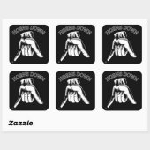 "HORNS DOWN" funny      スクエアシール (シート)