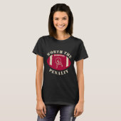 Horns Down Worth The Penalty Oklahoma Texas Red Ri Tシャツ (正面フル)