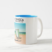 Hornsea、Hornsea、Yorkshireイギリス旅行のポスター、 ツートーンマグカップ (正面右)