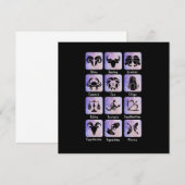 Horoscope Astrology Zodiac Signs 招待状 (正面/裏面)