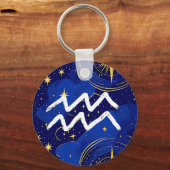 Horoscope Sign Aquarius Symbol キーホルダー (裏面)