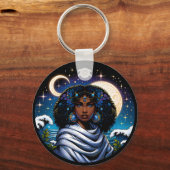 Horoscope Sign Aquarius Symbol キーホルダー (正面)