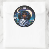 Horoscope Sign Aquarius Symbol ラウンドシール (バッグ)