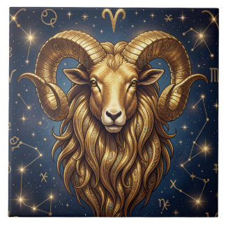 Horoscope Sign Aries | Astrology Art タイル