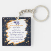 Horoscope Sign Aries | Astrology Traits & Dates キーホルダー (裏面)