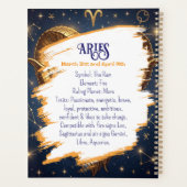 Horoscope Sign Aries | Astrology Traits & Dates プランナー手帳 (裏面)