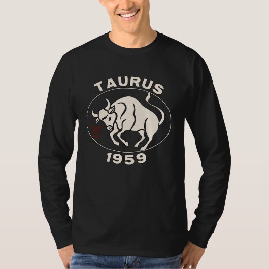 Horoscope Zodiac Sign Bull Taurus 1959 Tシャツ (正面)