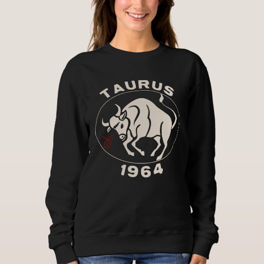 Horoscope Zodiac Sign Bull Taurus 1964 スウェットシャツ (正面)