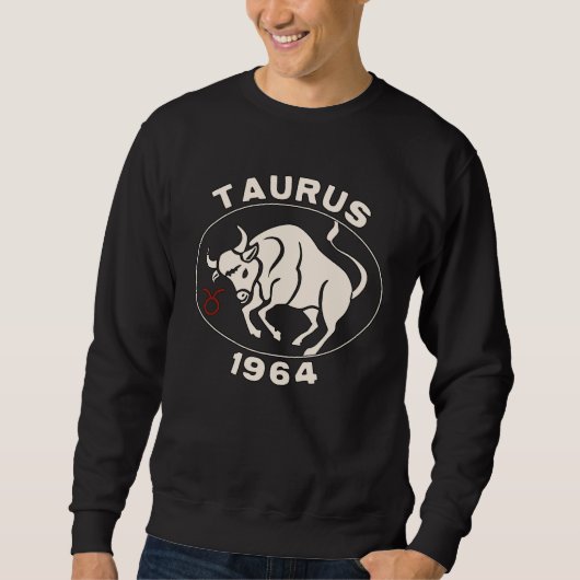 Horoscope Zodiac Sign Bull Taurus 1964 スウェットシャツ (正面)