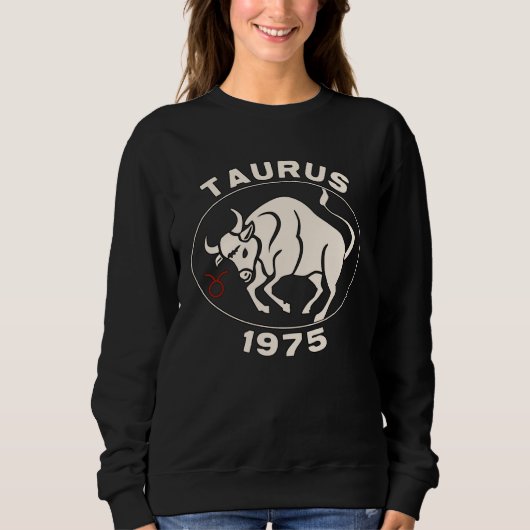 Horoscope Zodiac Sign Bull Taurus 1975 スウェットシャツ (正面)