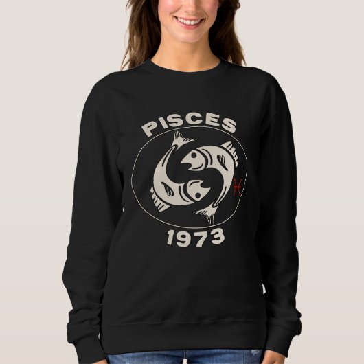 Horoscope Zodiac Sign Fish Pisces 1973 スウェットシャツ (正面)