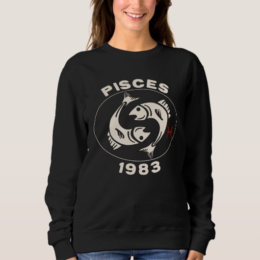 Horoscope Zodiac Sign Fish Pisces 1983 スウェットシャツ (正面)