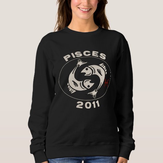 Horoscope Zodiac Sign Fish Pisces 2011 スウェットシャツ (正面)