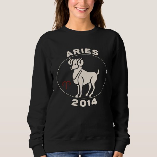 Horoscope Zodiac Sign Ram Aries 2014 スウェットシャツ (正面)