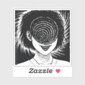 Horror anime girl シール (シート)