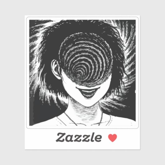 Horror anime girl  シール (シート)