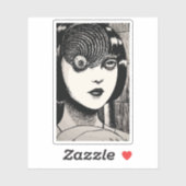 Horror anime girl シール (シート)