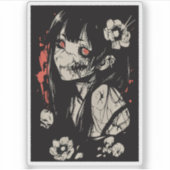 Horror anime girl  シール (正面)