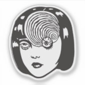 Horror anime girl  シール (正面)