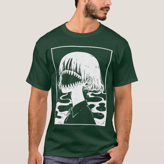 Horror Anime Manga Japan Japanese Creepy Kawaii Go Tシャツ (正面)