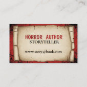 Horror Author Business Card 名刺 (裏面)