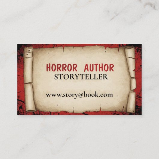 Horror Author Business Card 名刺 (裏面)