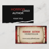Horror Author Business Card 名刺 (正面/裏面)