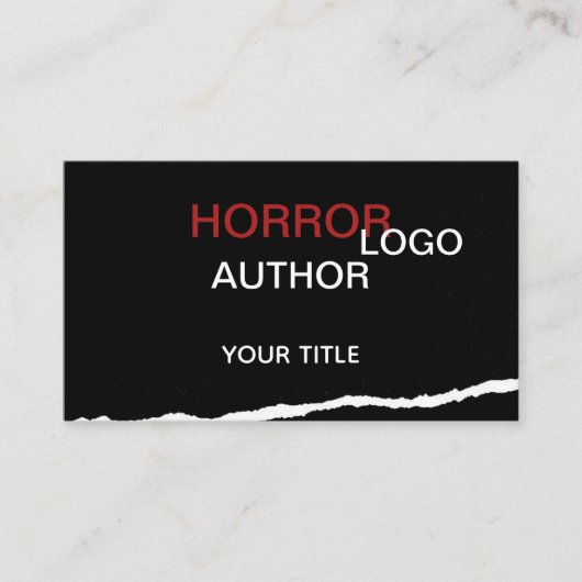 Horror Author Business Card 名刺 (正面)