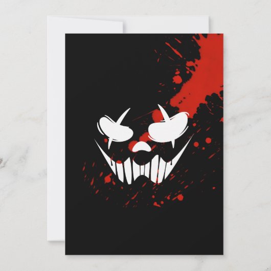 Horror Blood & Bats Halloween Party  招待状 (裏面)