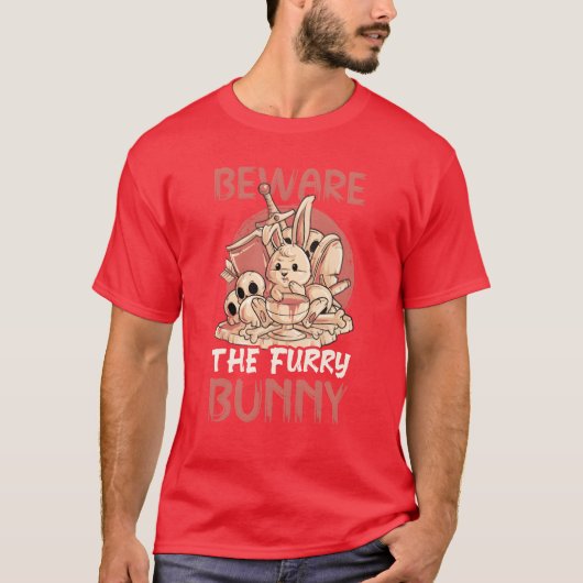 Horror Bunny Murder Horror Movie Fan Goth Gothic f Tシャツ (正面)