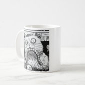 Horror cat anime art コーヒーマグカップ (正面左)