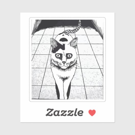 Horror cat anime art シール (シート)