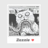 Horror cat anime art シール (シート)