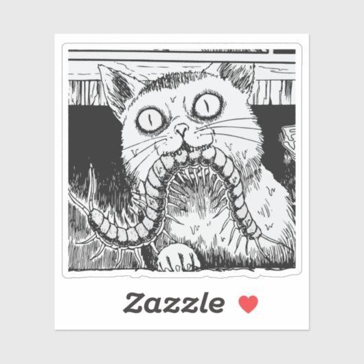 Horror cat anime art シール (シート)