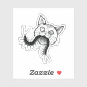 Horror cat anime art シール (シート)