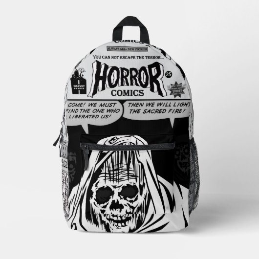 HORROR Comics Backpack  プリントバックパック (正面)
