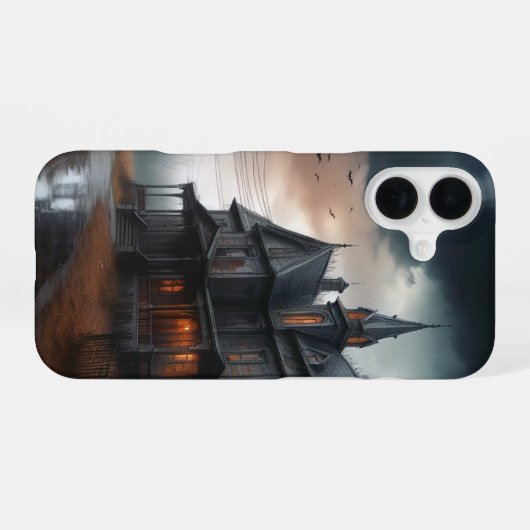 Horror house modern  iPhone 16ケース (裏面横)