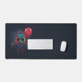 Horror Icons Desk Mat - Neon Pixel Art デスクマット (キーボード&マウス)