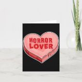 Horror Lover Candy Heart Valentines Day Halloween  カード (正面)