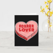 Horror Lover Candy Heart Valentines Day Halloween  カード (黄色い花)