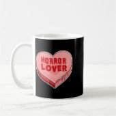 Horror Lover Candy Heart Valentines Day Halloween  コーヒーマグカップ (左)
