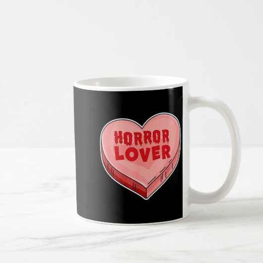Horror Lover Candy Heart Valentines Day Halloween  コーヒーマグカップ (右)