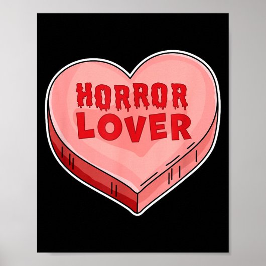 Horror Lover Candy Heart Valentines Day Halloween  ポスター (正面)