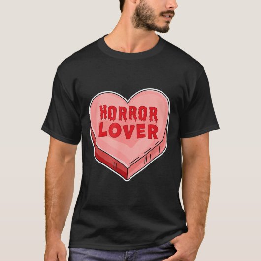 Horror Lover Candy Heart Valentines Day Halloween  Tシャツ (正面)